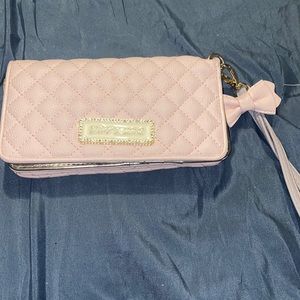 Light Pink Betsey Johnson double pocket wallet